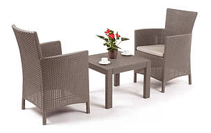 Комплект садових меблів Keter Rosario balcony set, капучіно - пісок, фото 2