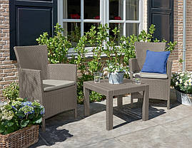 Комплект садових меблів Keter Rosario balcony set, капучіно - пісок, фото 3