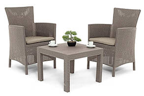 Комплект садових меблів Keter Rosario balcony set, капучіно - пісок, фото 4