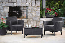 Комплект садових меблів Keter Salemo set, графіт, фото 5