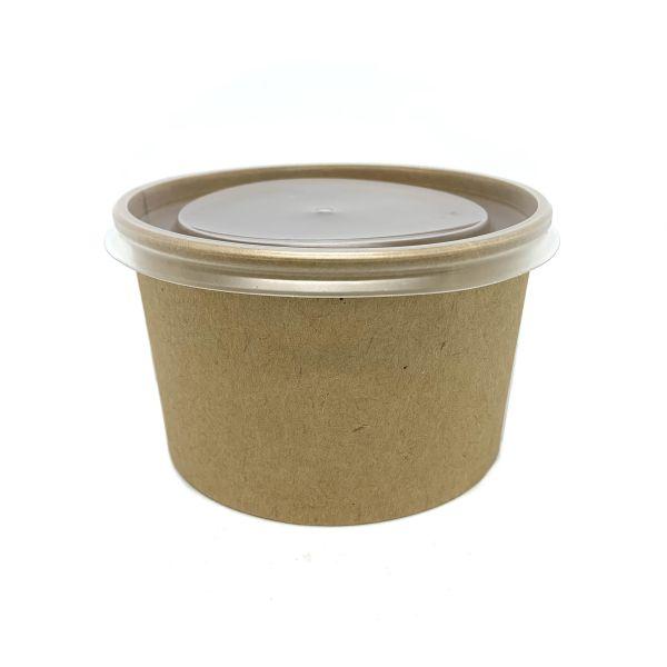 Крафтова супниця 450мл (50шт), одноразовий контейнер для супу, фото 1