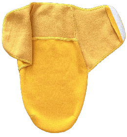 Утеплена європелюшка - кокон для новонароджених на липучці зріст 56-62 см (0 - 3 місяці) фліс BST Гірчичний