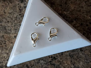 Замочок карабін 12мм*6мм, срібло