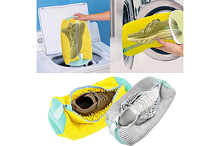 Сумка мішок для прання взуття, кросівок і делікатних тканин у пральній машині 39х19 см, жовтий YU227