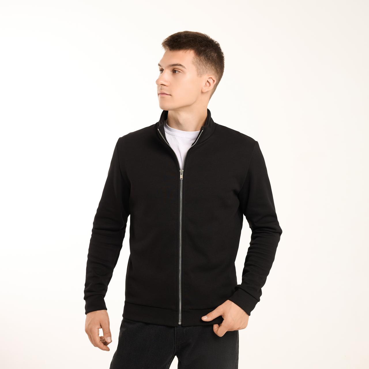 Джемпер чоловічий повсякденний класичний кофта осіння весняна Amber чорна, фото 1