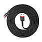 USB кабель із роз'ємом Type-C Baseus Cafule (2A, 3m) Black-Red, фото 4
