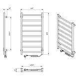 Електрична рушникосушка Flyme EF Alfa 800 R (терморегулятор + таймер) колір білий / права, фото 8