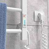 Електрична рушникосушка Flyme EF Alfa 800 R (терморегулятор + таймер) колір білий / права, фото 7