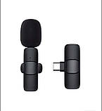 Петличний бездротовий мікрофон К9 для блогера Type-C конденсаторний 30мс, фото 2
