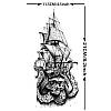 Временная татуировка корабль и череп. Татуировка для взрослых, фото 2