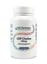CDP Choline 250 mg (60 caps) Запатентована форма цитиколіну, 60 капсул, строк до 02/2027