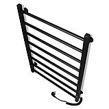 Електрична рушникосушка Flyme EF Alfa 800 R (терморегулятор + таймер) колір чорний / права, фото 6