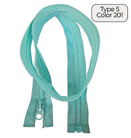 Блискавка тракторна Тип5 Бірюзова пластикова довжина 50см 1Б