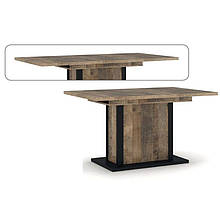 Стіл кухонний обідній розсувний 140(180)x90 з ДСП Емілі Дуб колоніальний/Чорний Мебель Сервіс