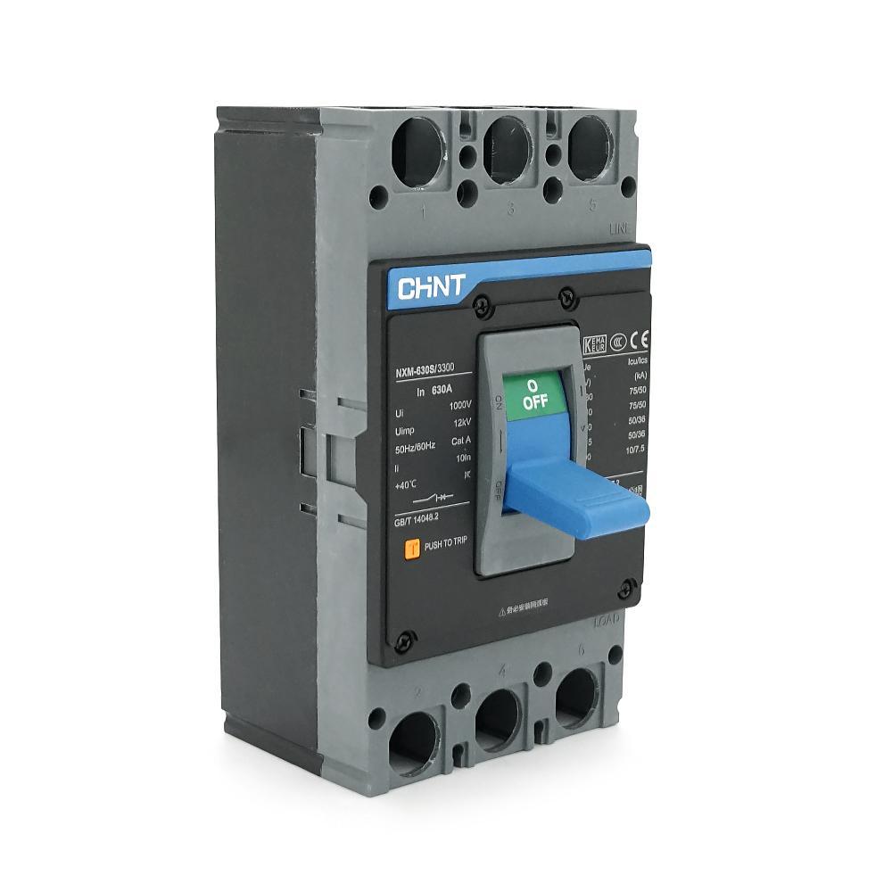 Автоматичний вимикач змінного струму CHINT CHNT NXM-630S-3300B-630A, 3P, 630A, 415V, 50/36kA, 8kV