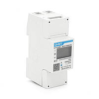 Однофазний електронний лічильник CHINT DDSU666-220V-5-80A однофазний (без комунікації) на DIN-рейку, 220V, 80A, LCD, 85*36*65mm