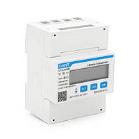 Трифазний електронний лічильник CHINT DDSU666-3-220/380V-5-80A, трифазний на DIN-рейку, 220/380V, 80A, LCD, 95*120*75mm