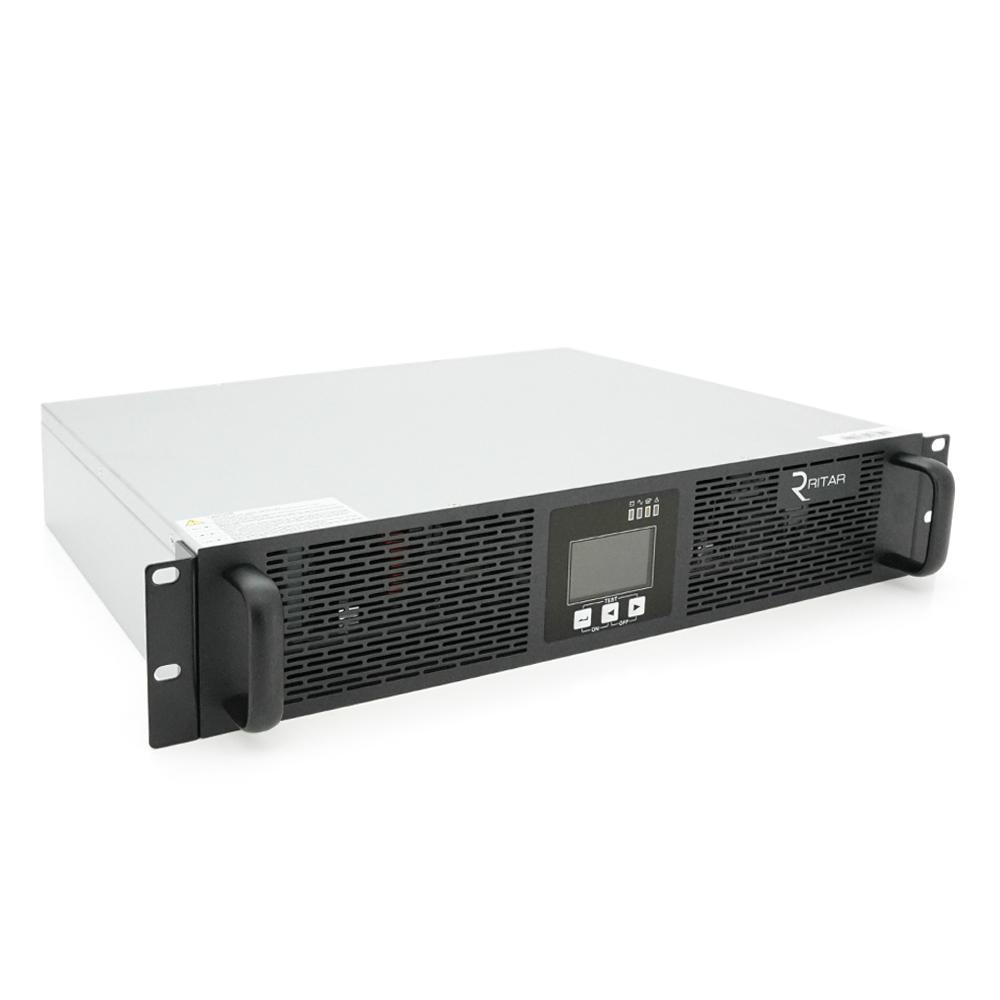 ИБП з правильною синусоїдою ONLINE Ritar RT-6KL-LCD, RACK 6000VA (5400Вт), 192В, Струм макс. 5A, під зовнішній АКБ, (482*420*87))