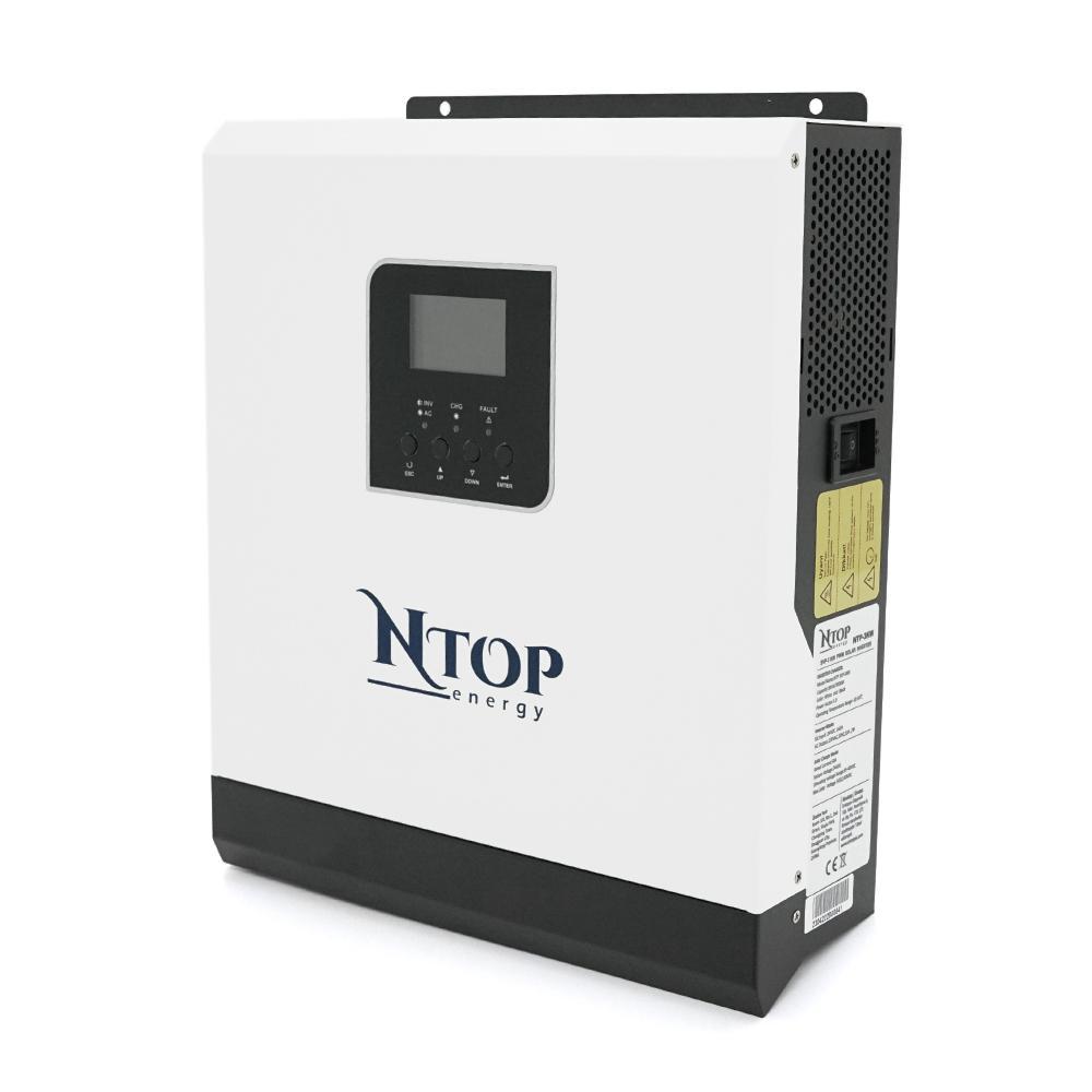 Гібридний інвертор NTOP NTP3000-24, 3000W, 24V, струм заряду  0-70A, 160-275V, ШIM-контролер (50А, 80 Vdc)