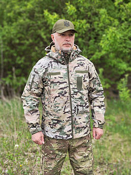 Куртка тактична Softshell утеплена Мультикам | Куртка військова Софтшелл (В)