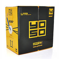 Кабель КВП 4х2х0,5мм, (UTP-cat 5E), YOSO, (CCA), для внутрішніх робіт, blue, 305м.