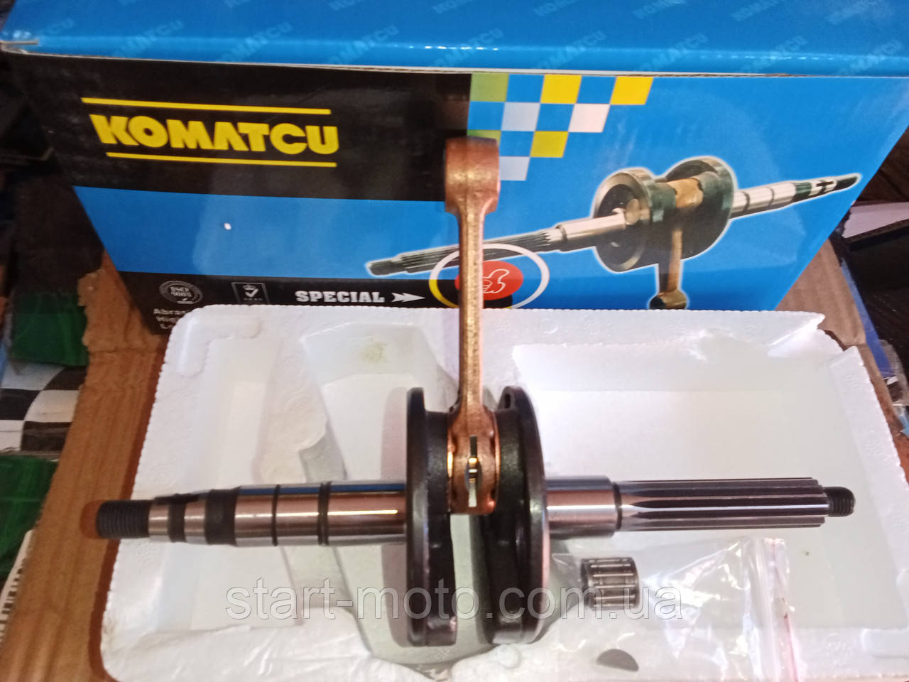 *Коленвал Yamaha 90cm3 AXIS-90 JOG-90 3WF 3VR (вал 16 mm), фото 1