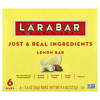 Larabar, The Original Real Fruit & Nut Bar, лимон, 6 батончиків, по 45 г (1,6 унції)
