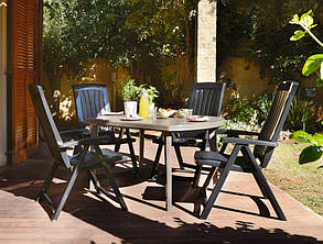 Стіл для саду пластиковий Keter Elise, бежевий, фото 2