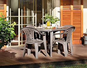 Стіл для саду пластиковий Keter Elise, бежевий, фото 3