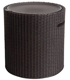Стіл-скриня садова пластикова KETER COOL STOOL, коричнева