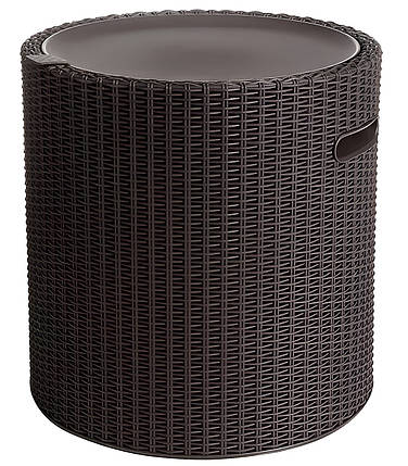 Стіл-скриня садова пластикова KETER COOL STOOL, коричнева, фото 1