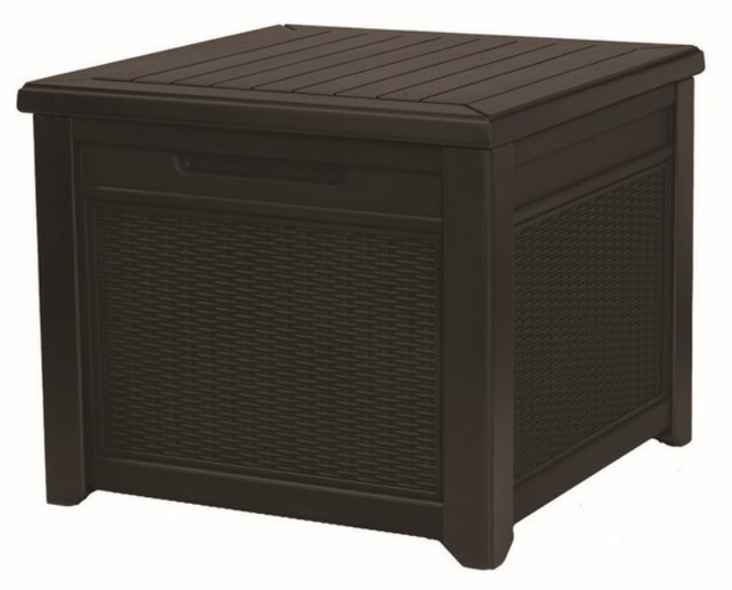 Стіл-скриня PROSPERPLAST CUBE RATTAN 208 л, коричневий