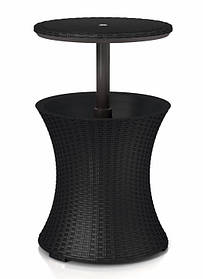 Стіл-бар пластиковий Keter Cool Bar Rattan, сірий