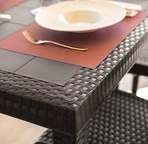 Стіл для саду пластиковий BICA Dallas, коричневий, фото 3