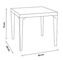 Стіл для саду пластиковий BICA Dallas, коричневий, фото 5