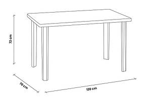 Стіл для саду пластиковий BICA Marshall, графіт, фото 3