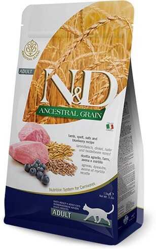 Farmina (Фарміна) N&D Low Grain Cat Adult Lamb & Blueberry Низькозерновий корм з ягням та чорницею для дорослих котів 10 кг, фото 1