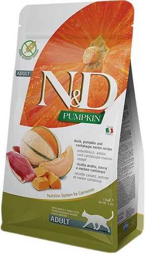 Farmina (Фарміна) N&D Pumpkin Grain Free Cat Adult Duck & Cantaloupe Беззерновий сухий корм з качкою та гарбузом для котів 5 кг, фото 1