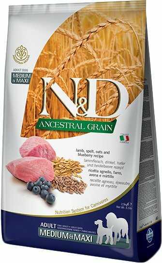Farmina (Фарміна) N&D Low Grain Medium & Maxi Adult Lamb & Blueberry Низькозерновий сухий корм з ягням і чорницею для собак 12 кг, фото 1