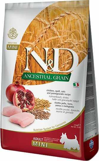 Farmina (Фарміна) N&D Low Grain Mini Adult Chicken & Pomegranate Низькозерновий корм з куркою і гранатом для дорослих собак 2,5 кг, фото 1