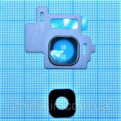 Скло камери для Samsung S8/G950 з рамкою Silver, фото 1