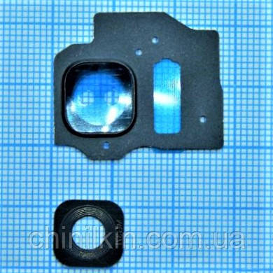 Скло камери для Samsung S8 Plus/G955 з рамкою Black, фото 1