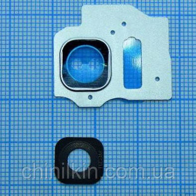 Скло камери для Samsung S8 Plus/G955 з рамкою Silver, фото 1