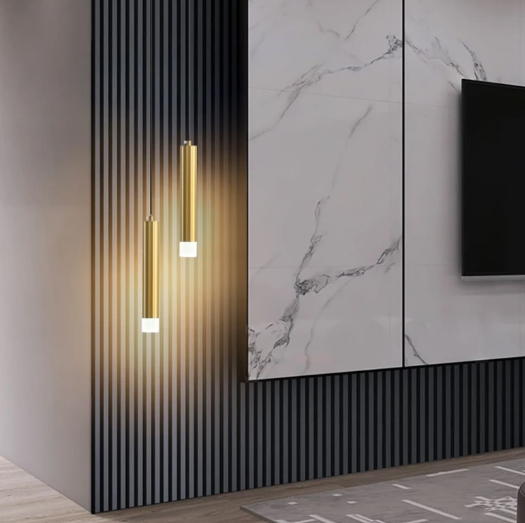 Подвійний підвіс у латунному корпусі 32х3,5 см A075/2 AB, фото 1