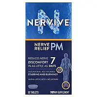 Nervive, Nerve Relief, PM, 30 таблеток в Україні оригінал