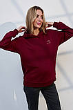 Бордове худі для вагітних та годуючих з бавовняного трикотажу S, фото 4