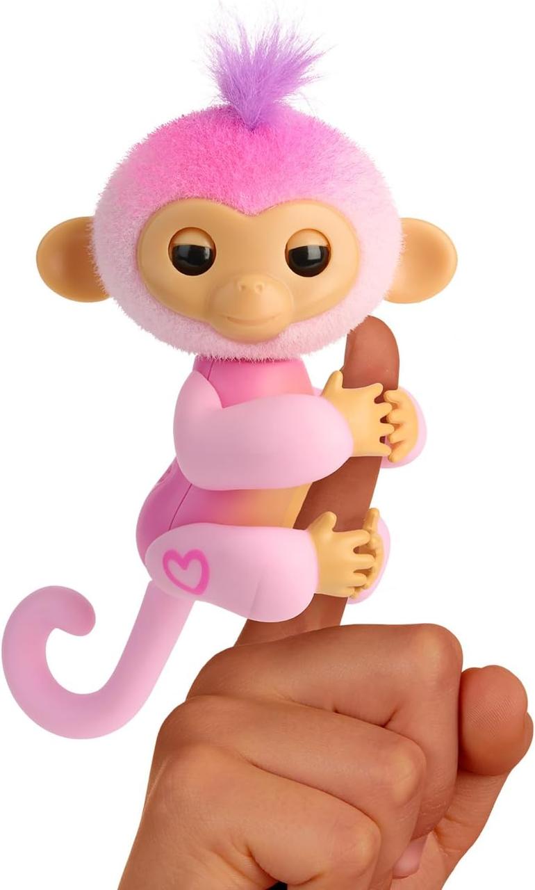 Інтерактивна іграшка-мавпа Fingerlings 2023 NEW Interactive Baby Monkey рожева