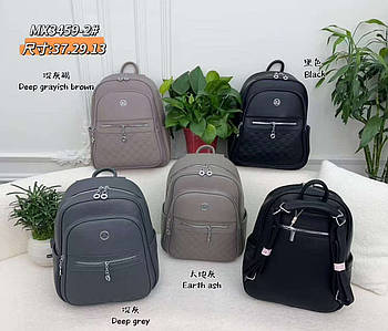 Рюкзак жіночий 37*29 см на блискавці з кишенями зі штучної шкіри в різних кольорах Fedya
