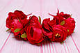 Обруч  / обідок для волосся з піонами та гортензією червоний 682 Об, фото 4