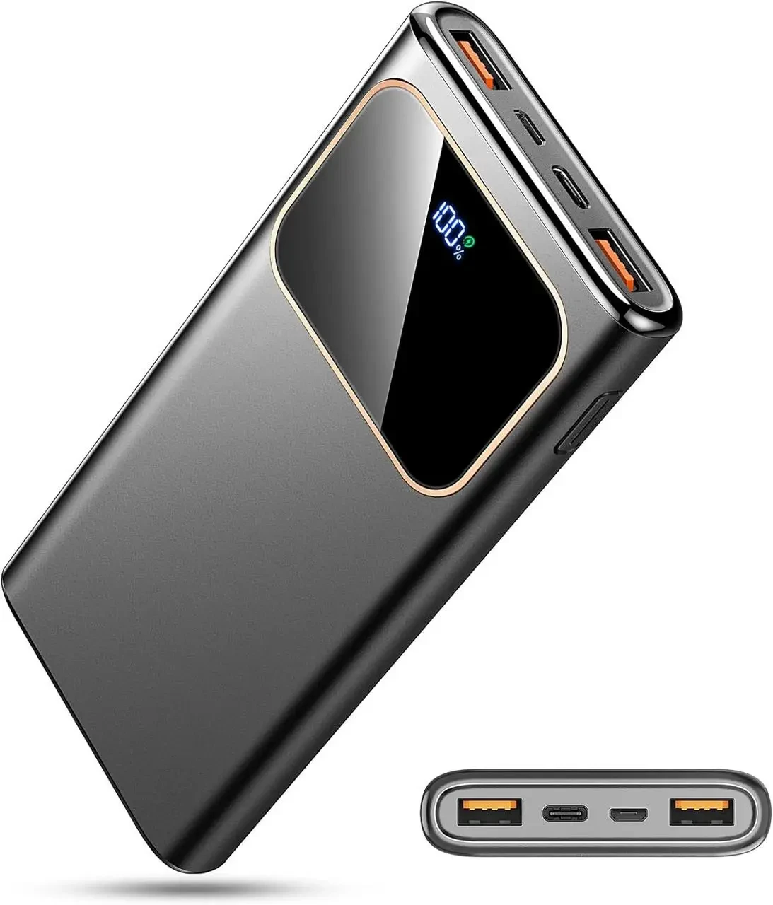 Портативний зарядний пристрій Power Bank Coucur, 10000 мАг 22.5 Вт зі дисплеєм USB-C in/Out, (вітрина,трішки пошкоджена коробка), фото 1
